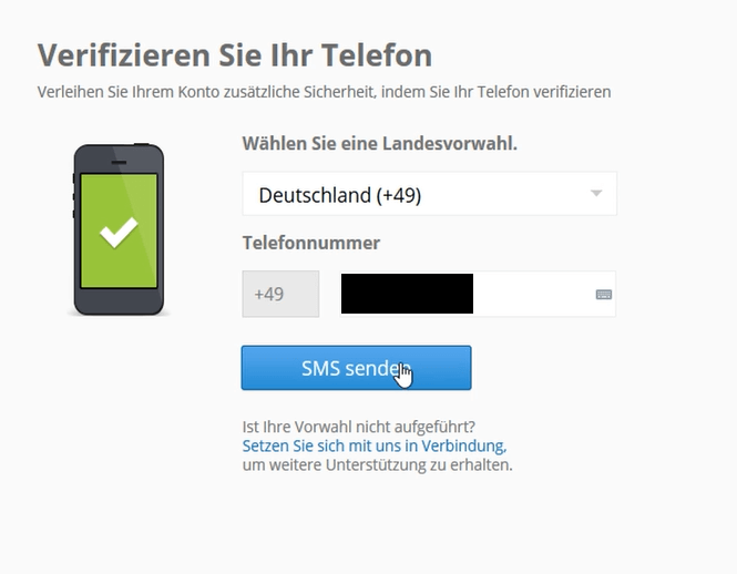 Telefon-Verifizierung eToro