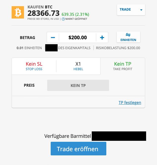 50€ in bitcoin investieren