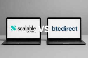 Beitragsbild zu Scalable Capital vs. BTCDirect