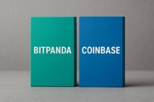 Beitragsbild zu Bitpanda vs. Coinbase