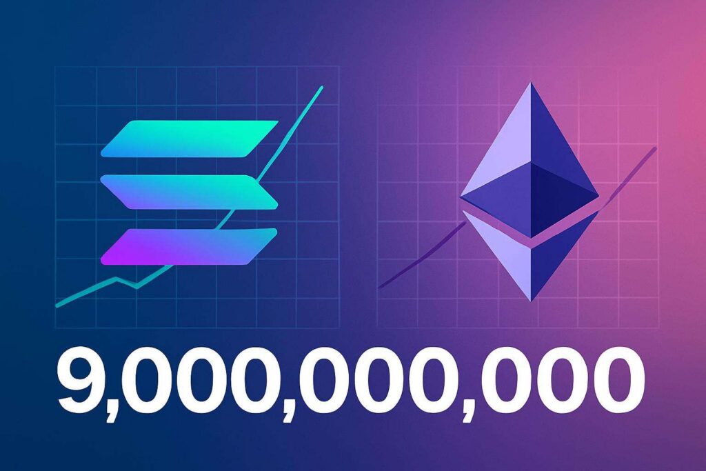 Solana überholt Ethereum klar: 9 Mrd. Transaktionen im Monat