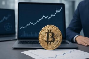 Bitcoin über 64.000: ETFs drehen ins Plus, Blick auf Fed
