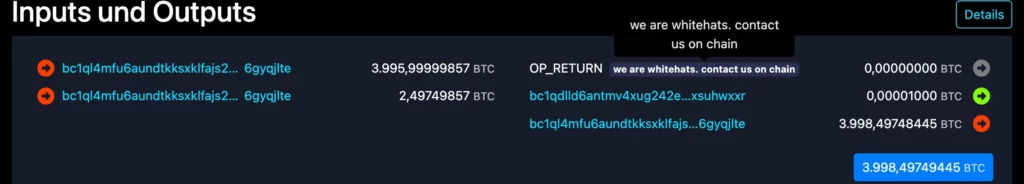 Contact us onchain