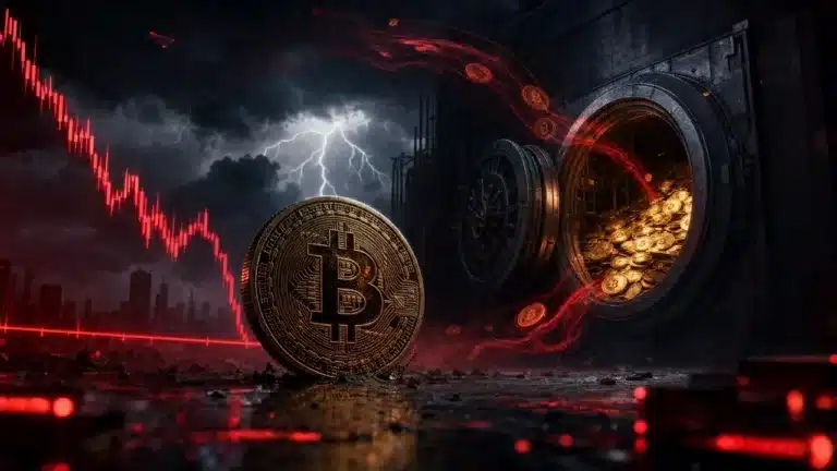 Bitcoin-unter-Druck-ETFAbfluesse-und-693000-BTC-auf-Binance-verschaerfen-jetzt-das-Risiko