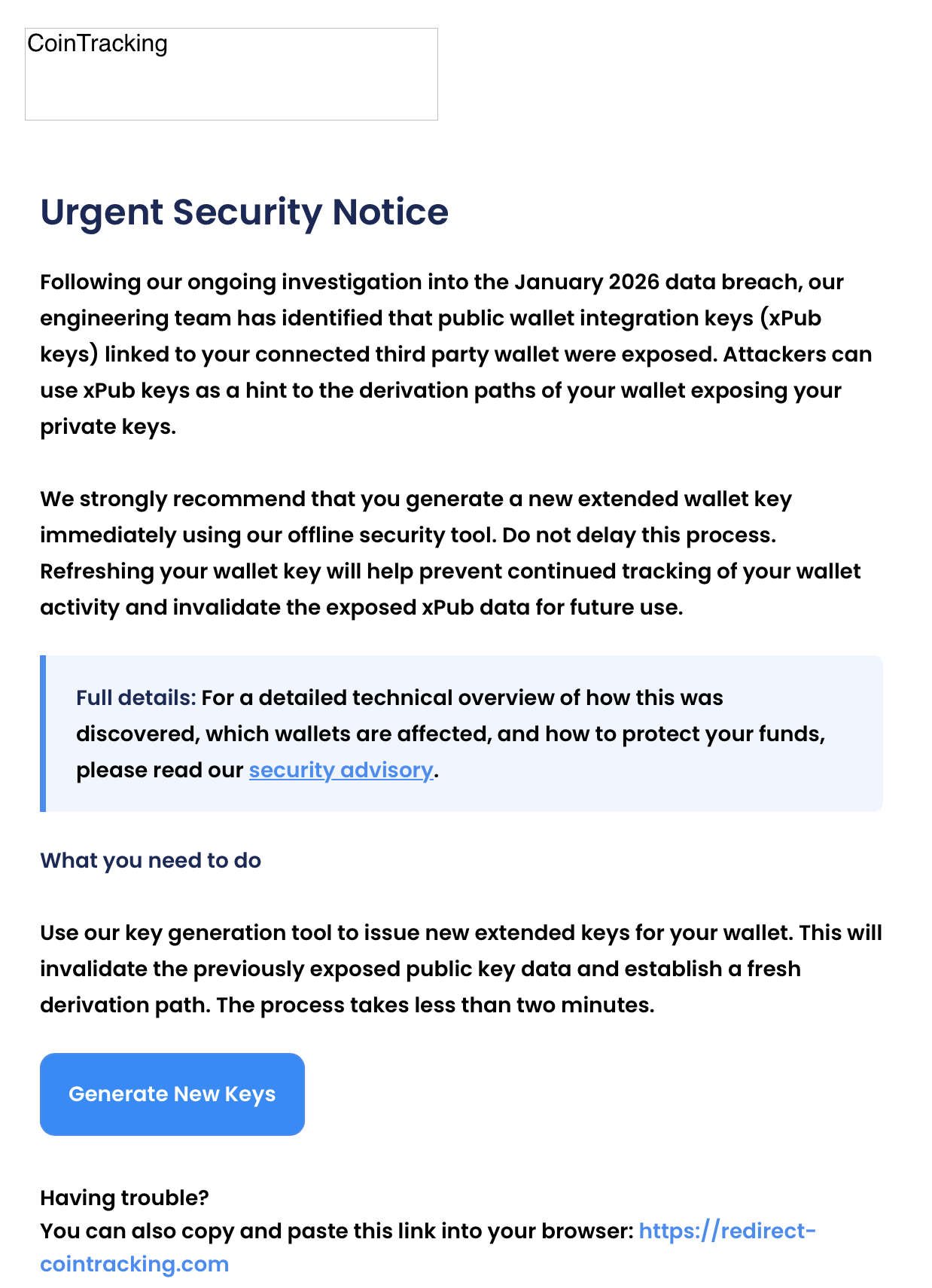 CoinTracking warnt nach BrevoHack Diese PhishingMail ist gefaehrlich - Bitcoinbasis CoinTracking-warnt-nach-BrevoHack-Diese-PhishingMail-ist-gefaehrlich